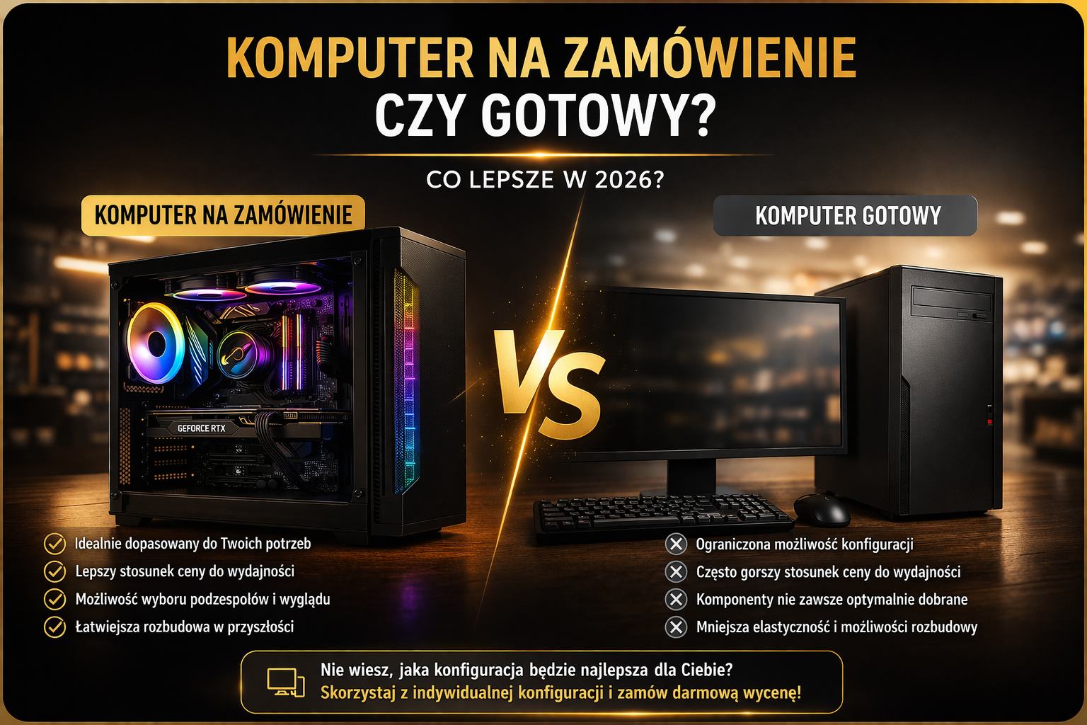 komputer na zamówienie vs gotowy zestaw