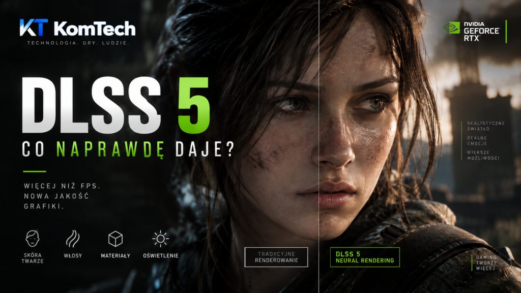 DLSS 5 NVIDIA – porównanie tradycyjnego renderowania i Neural Rendering w grach