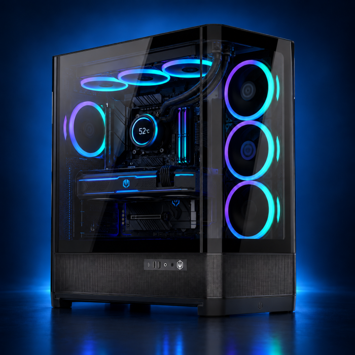 Komputer gamingowy HORNET QHD PRO w obudowie ENDORFY Aquarius 8000 Corona – widok główny | Komputery gamingowe | Sklep KomTech